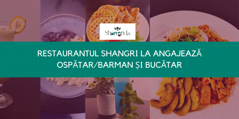 Restaurantul Shangri-La din Turda angajează personal pentru a se alătura echipei sale în creștere!