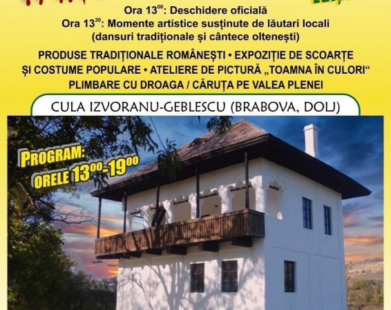 TÂRGUL DE TOAMNĂ CULA IZVORANU-GEBLESCU, 9 NOIEMBRIE 2024