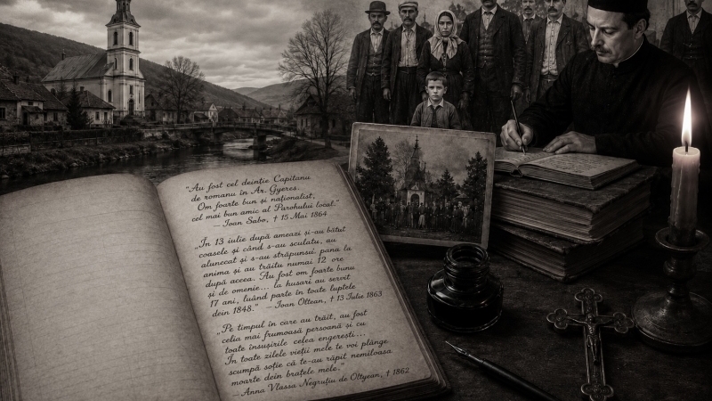 „Pastila de istorie locală” - Ce ascund matricolele bisericii din Ghiriș?