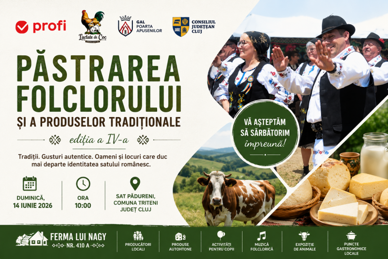 Tradițiile satului românesc prind din nou viață la Ferma lui Nagy. Ediția a IV-a a evenimentului „Păstrarea Folclorului și a Produselor Tradiționale”