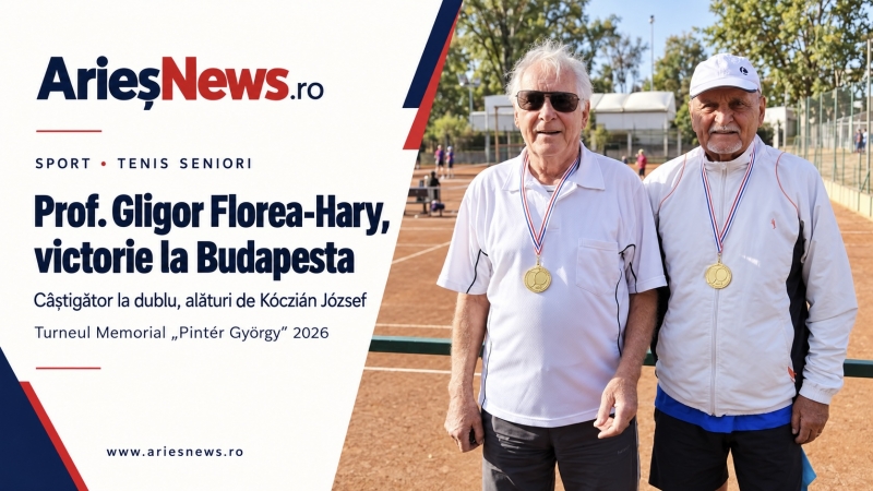 Câmpia Turzii - Prof. Gligor Florea-Hary, victorie la dublu în Ungaria, la Turneul Memorial „Pintér György”